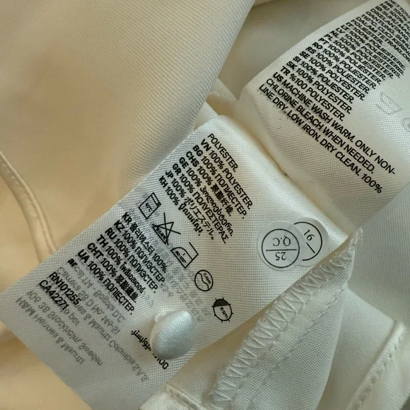 H&M Cream Crop Tie Back Blouse - Picture 12 of 12